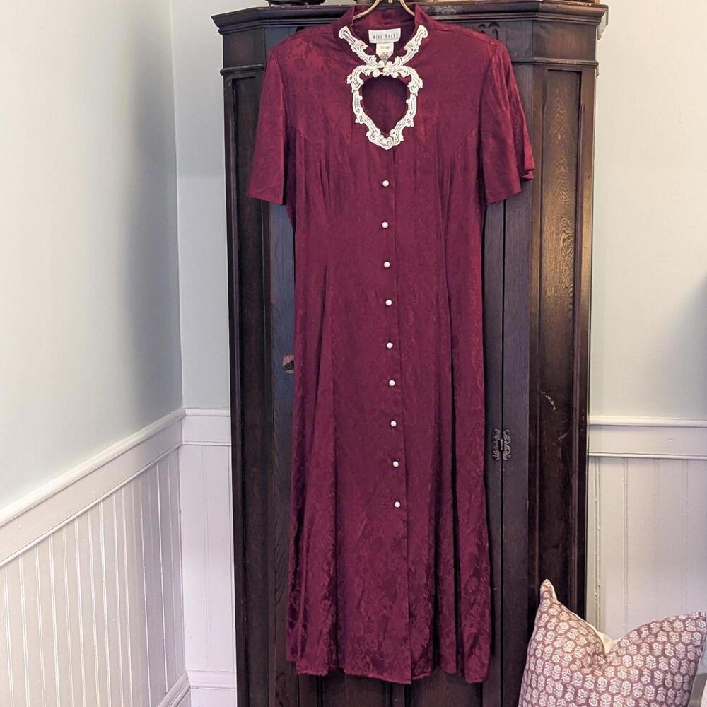 Vintage Miss Dorby Burgundy Midi Dress